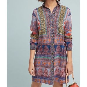 Anthropologie Plus Casablanca Silk Dress